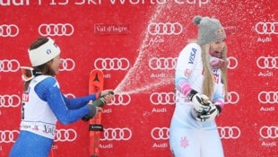 Sofia Goggia (links) sind gute Freundinnen und waren einst auch erbitterte Rivalinnen auf der Piste – vielleicht ja bald wieder? (Bild: GEPA/GEPA pictures)