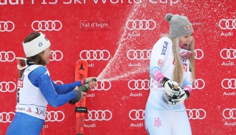 Sofia Goggia (links) sind gute Freundinnen und waren einst auch erbitterte Rivalinnen auf der Piste – vielleicht ja bald wieder? (Bild: GEPA/GEPA pictures)