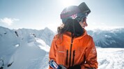 Extremsportlerin Nadine Wallner fuhr an einem Tag fünf Freeride-Abfahrten am Arlberg.