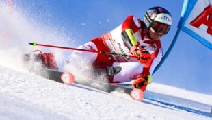 Patrick Feurstein fühlt sich nach seiner Rückkehr zu Rossignol wieder pudelwohl – das zeigte er auch beim Training am Rennhang in Sölden. (Bild: GEPA pictures)