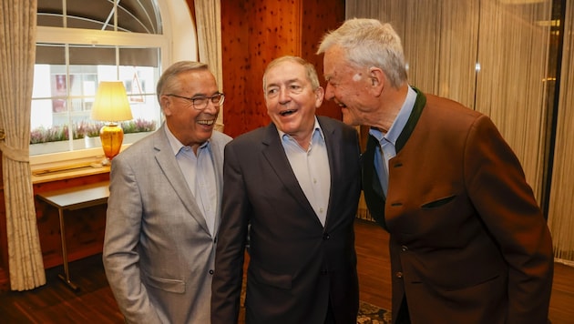 Laughing in the fight against the S-Link: Gerhard Buchleitner, Heinz Schaden and Josef Dechant. (Bild: Tschepp Markus)