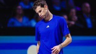 Dominic Thiem verlor sein Erstrundenmatch bei den Erste Bank Open in Wien gegen den Italiener Luciano Darderi nach 1:32 Stunden mit 6:7(6), 2:6. (Bild: Urbantschitsch Mario/Mario Urbantschitsch)