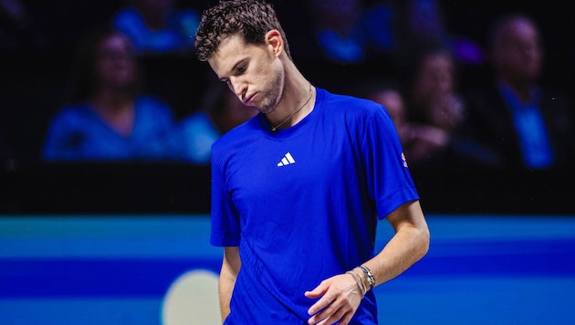 Dominic Thiem verlor sein Erstrundenmatch bei den Erste Bank Open in Wien gegen den Italiener Luciano Darderi nach 1:32 Stunden mit 6:7(6), 2:6. (Bild: Urbantschitsch Mario/Mario Urbantschitsch)