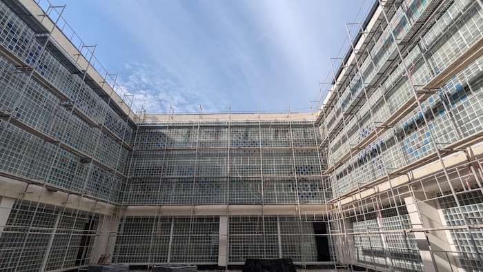 Solar panels are to be installed on the roof around the inner courtyard.
