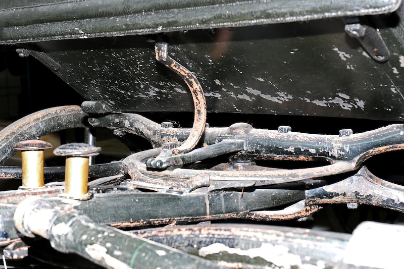 Detail of the chassis before restoration (Bild: © KHM-Museumsverband)