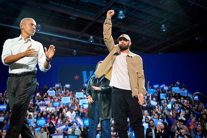 Obama with Eminem