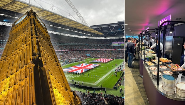 The "Krone" as a guest at the NFL London game between the Jacksonville Jaguars and the New England Patriots (Bild: Krone.at)