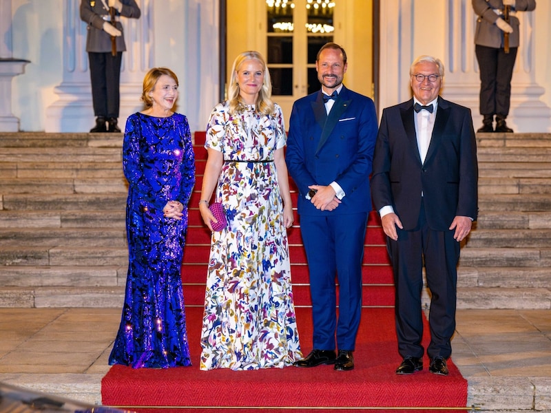 Die skandinavischen Royals mit Walter Steinmeier und Elke Budenbender beim Abendessen anlässlich des 25. Jubiläums der Nordischen Botschaften auf Schloss Bellevue (Bild: picturedesk.com/Dutch Press Photo Agency / Action Press)