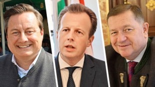 Ministrabel: Kurt Egger, Karlheinz Kornhäusl und Werner Amon (v. li.) (Bild: Krone KREATIV/Christian Jauschowetz)