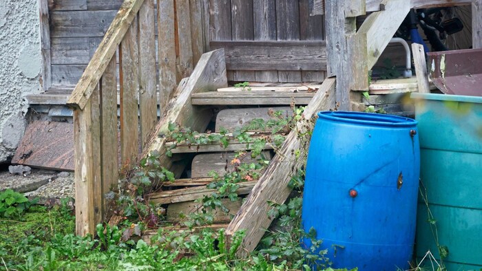 The apartment building is getting on in years.