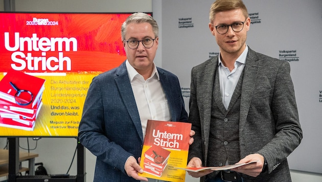 Ulram und Fazekas mit Kritik an der Alleinregierung der SPÖ. (Bild: ÖVP Bgld.)