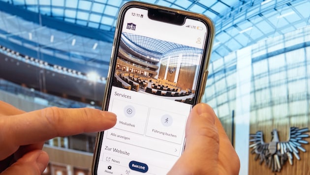 Die Anwendung bietet gesammeltes Wissen rund um den Parlamentarismus. (Bild: Parlamentsdirektion/Michael Buchner)