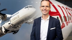 Austrian setzt für die Flüge von und nach Frankfurt auf die Dienste von Braathens (l.). Die Erwartungen sind groß, verrät Vorstand Michael Trestl. (Bild: Jet Photos, Austrian Airlines/DBS)