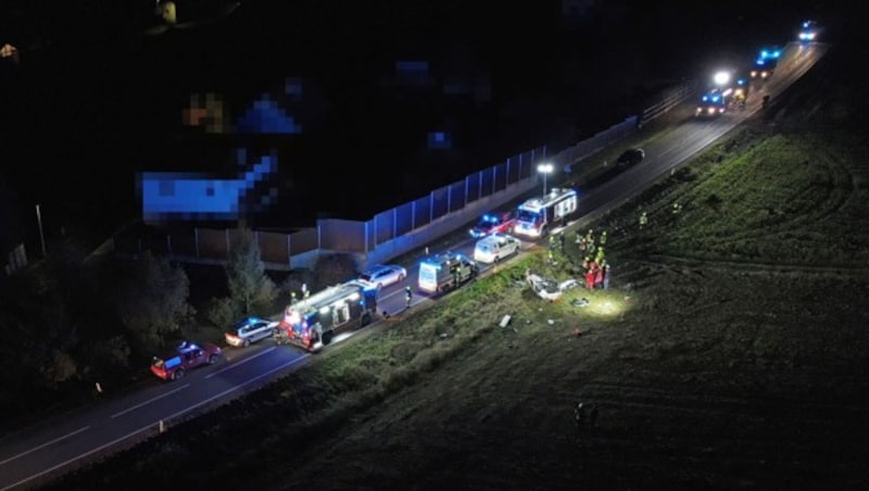 The scene of the accident (Bild: Feuerwehr Waidhofen/Thaya)