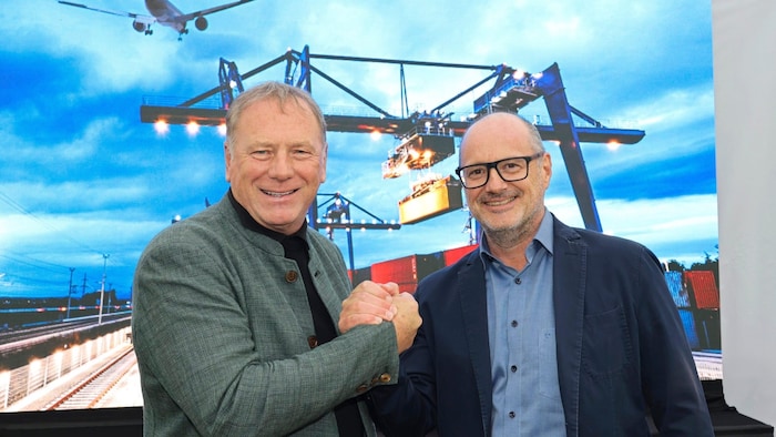 Delighted with the opening: Franz Glanz (left) and Robert Brugger