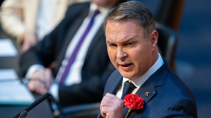 Andreas Babler erstmals in seiner Funktion als Abgeordneter vor dem Nationalrat.