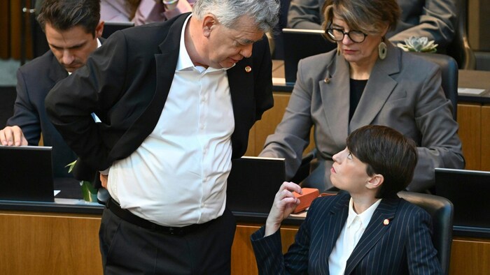 Kogler und Maurer hatten auch am ersten Tag einiges zu besprechen.
