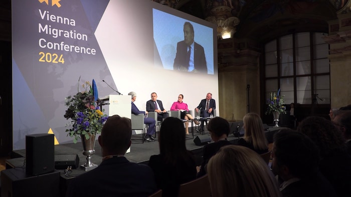 Spindelegger, Panagiotopoulos, de Moor und Karner (v.l.n.r.)