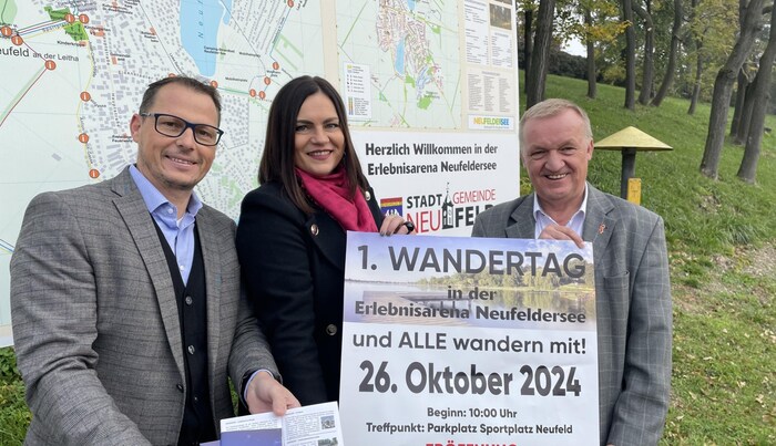 Freuen sich auf viele Besucher in der Erlebnisarena Neufeldersee. Berend Tusch, Tourismusbeirat ...