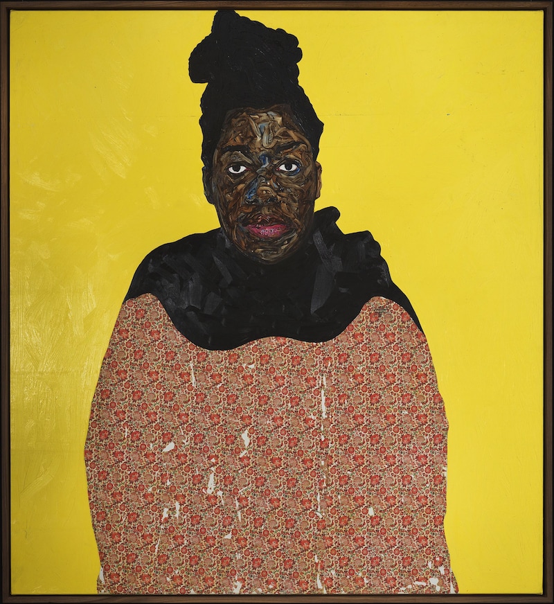 Amoako Boafo, Enyonam’s Black Shawl, 2020 (Bild: Foto: Mariane Ibrahim © 2024 Amoako Boafo / Licensed by Bildrecht, Vienna)