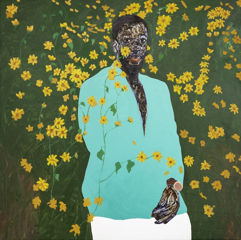 Amoako Boafo, Sunflower Field, 2022 (Bild: Foto: Mariane Ibrahim © 2024 Amoako Boafo / Licensed by Bildrecht, Vienna)