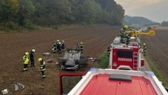 Sogar der Rettungshubschrauber musste anrücken. (Bild: ÖA_FF8083/J. Perner)