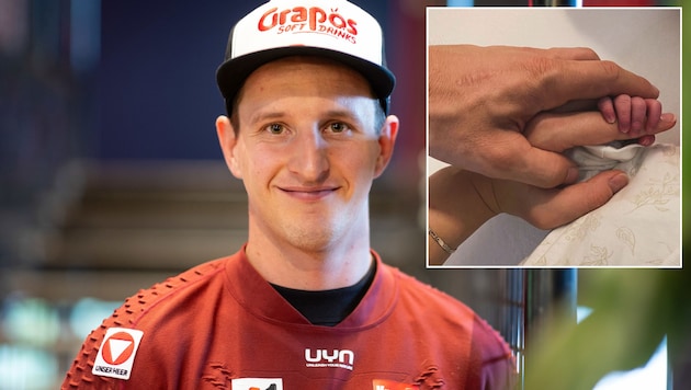 Adrian Pertl has become a dad (Bild: GEPA pictures, instagram.com/adrian_pertl)