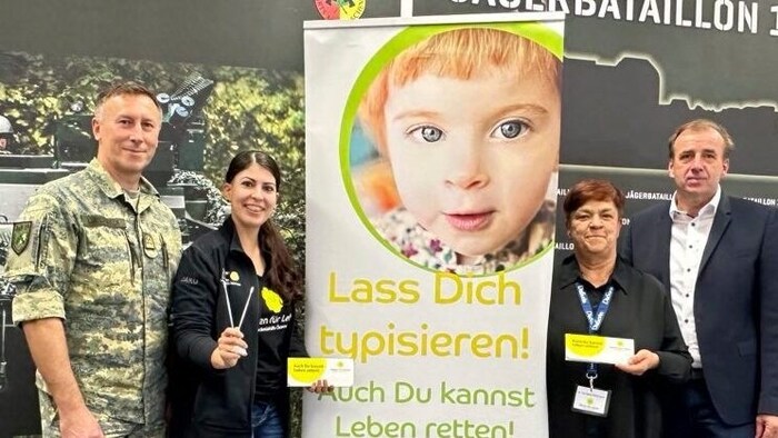 Jägerbataillon 19, der Verein „Geben für Leben“ und die Arbeiterkammer halten für die gute Sache ...