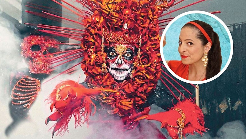 Conny Kreuter ist „De Dia de los Muertos“ (Der Tag der Toten). (Bild: Krone KREATIV/Life+, Grassmugg)