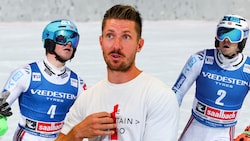 Die Ressourcen werden neu verteilt zwischen Timon Haugan, Marcel Hirscher und Henrik Kristoffersen (v.l.n.r.). (Bild: GEPA/GEPA pictures)