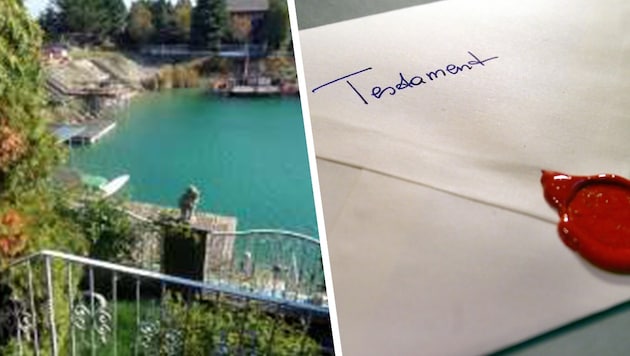 The testamentary thriller revolves around this lakeside estate near Vienna. (Bild: Krone KREATIV/zVg, Stock Adobe)