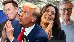 Milliardäre lassen Wahlkampf-Geld regnen: Musk für Trump, Gates (re.) für Harris. (Bild: APA/AFP/Picturedesk/Britta Pedersen, Chandan Khanna, Jim Watson, Stock Adobe, Krone KREATIV)