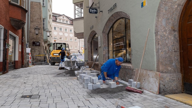 The work in Seilergasse is entering its final phase. (Bild: D. Jäger)