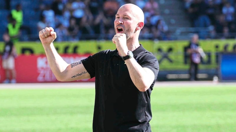 Sturm-Trainer Christian Ilzer will endlich auch in der Linzer Arena über einen Sieg jubeln. (Bild: GEPA/GEPA pictures)