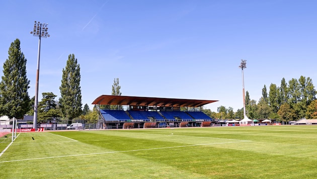 It is still quiet in the ImmoAgentur Stadium - but that will change on Saturday evening in the derby. (Bild: GEPA pictures)