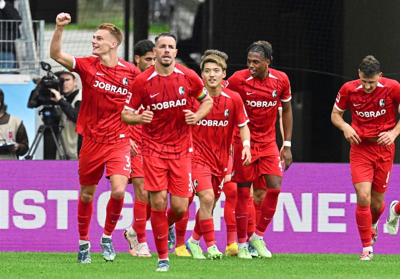 Lienhart was delighted with his header against FC Augsburg a week ago. He scored his fourth header against the Fuggerstädter. (Bild: AFP/AFP or licensors)