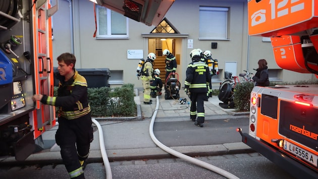 The fire happened in Weißenwolffstraße (Bild: BFW Linz)