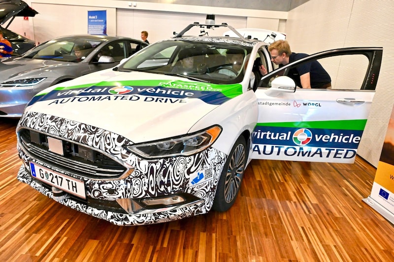 Self-driving mobility was also a topic at the AI symposium in St. Veit. (Bild: Evelyn Hronek/EVELYN HRONEK)