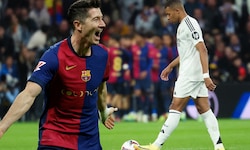 Während Robert Lewandowski (li.) jubelte, erlebte Kylian Mbappe einen rabenschwarzen Abend.