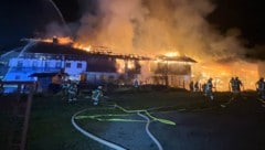 Mehr als 150 Einsatzkräfte kämpften gegen die Flammen an. (Bild: ZOOM Tirol)