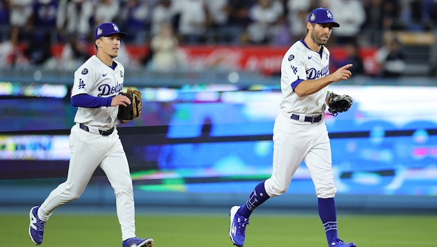 Jubel bei den Los Angeles Dodgers (Bild: APA/Getty Images)