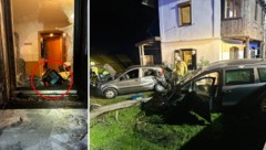 Nach dem Crash flog die Autobatterie durch das Fenster in die Küche. (Bild: ZOOM Tirol)