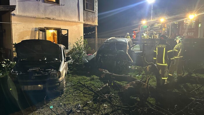 Both cars were severely damaged.