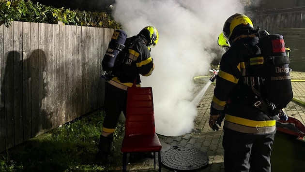 15 members of the local fire department were deployed. (Bild: Freiwillige Feuerwehr Deutschfeistritz)