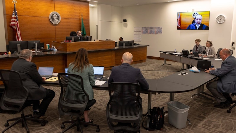 The judge speaks at the preliminary hearing. (Bild: ASSOCIATED PRESS)