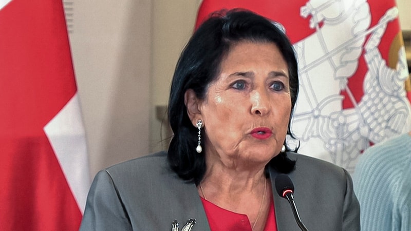 Georgia's President Salome Zurabishvili refused to recognize the result. (Bild: Associated Press)