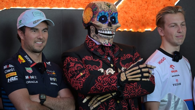 Zwischen Sergio Perez (links) und Liam Lawson (rechts) hat es ordentlich gekracht.  (Bild: AFP/APA/YURI CORTEZ)