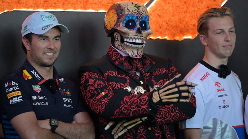 Sergio Perez (li.) und Liam Lawson (re.) (Bild: AFP/APA/YURI CORTEZ)