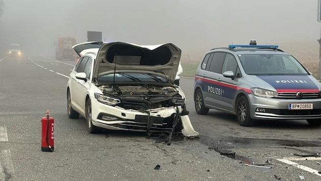 Schwerer Unfall in Klagenfurt (Bild: Berufsfeuerwehr Klagenfurt)