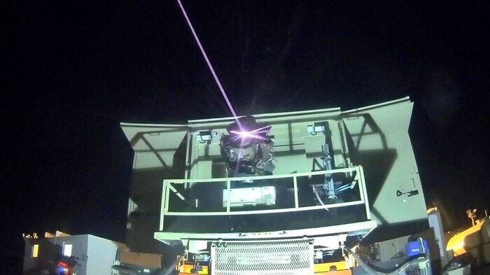"Iron Beam (pictured) was developed to intercept rockets, mortar shells, drones and cruise ...